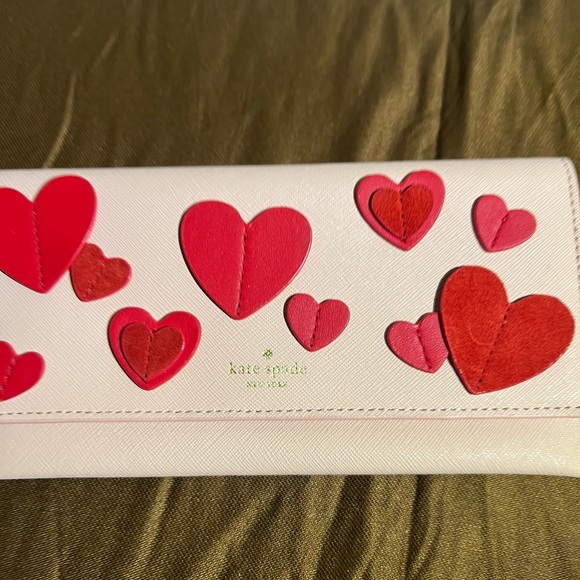 kate spade Handbags - Kate Spade pink and red leather wallet. Rare and in great condition